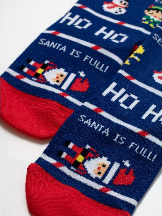 Новогодние детские колготки для малышей new year 668 синий, 21С-31/1СП, 80-86 (14), CONTE-KIDS,  - 6