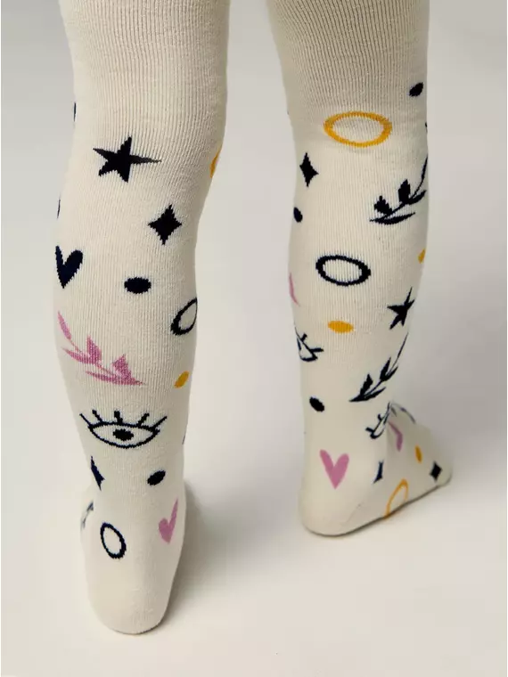 Теплые махровые детские колготки sof-tiki (махровые внутри) 642 капучино, 7С-38СП, 92-98 (14), CONTE-KIDS,  - 2