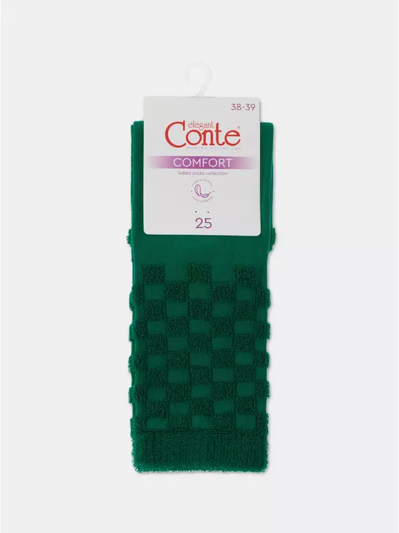 Махровые женские носки из хлопка comfort 550 зеленый, 23С-17СП, 36-37 (23), CONTE ELEGANT,  - 9