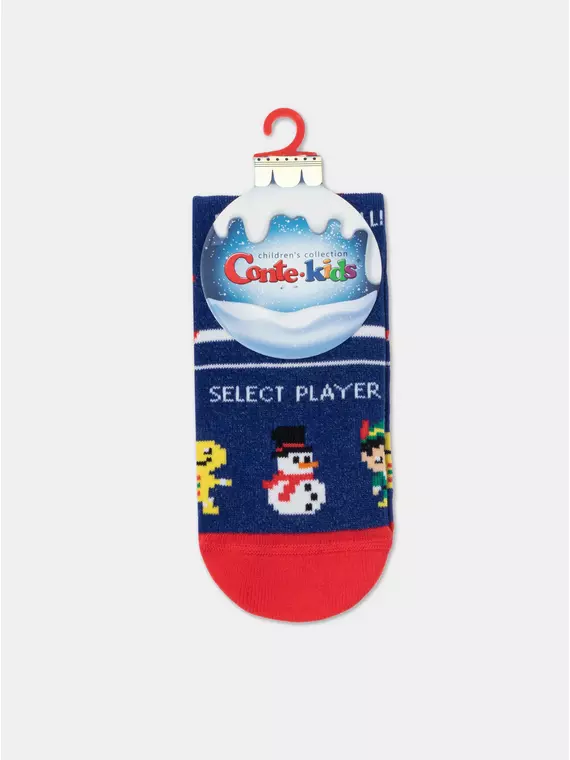 Новогодние детские носки new year 950 синий, 21С-67СП, 13-14, CONTE-KIDS,  - 6