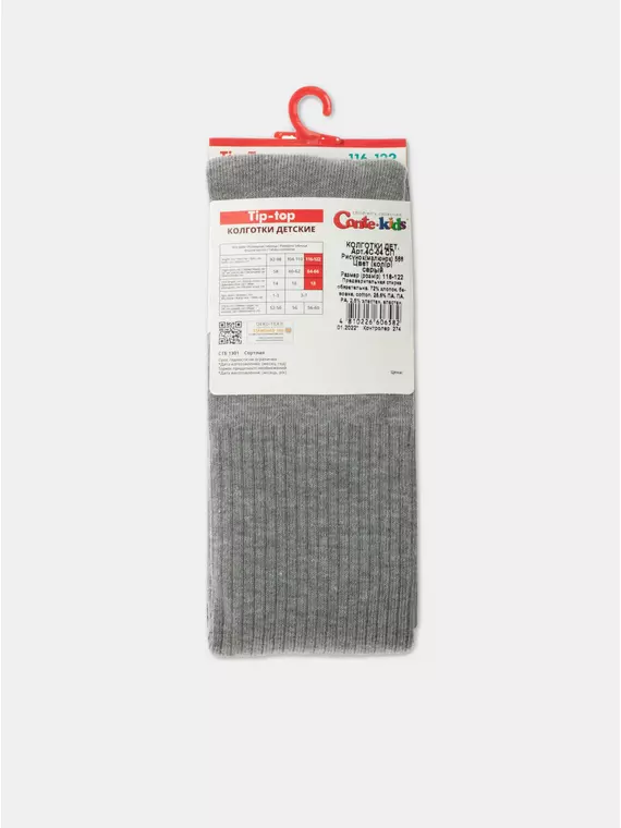 Колготки детские (однотонные) tip-top 566 серый, 4С-02СП, 140-146 (22), CONTE-KIDS,  - 3