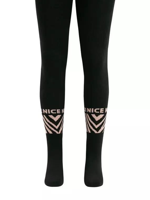 Колготки детские sof-tiki (махровые внутри) с рисунками 664 черный, 7С-38СП, 140-146 (22), CONTE-KIDS,  - 3