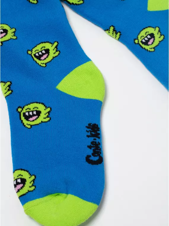 Теплые махровые детские колготки sof-tiki (махровые внутри) 644 синий, 7С-38СП, 104-110 (16), CONTE-KIDS,  - 2