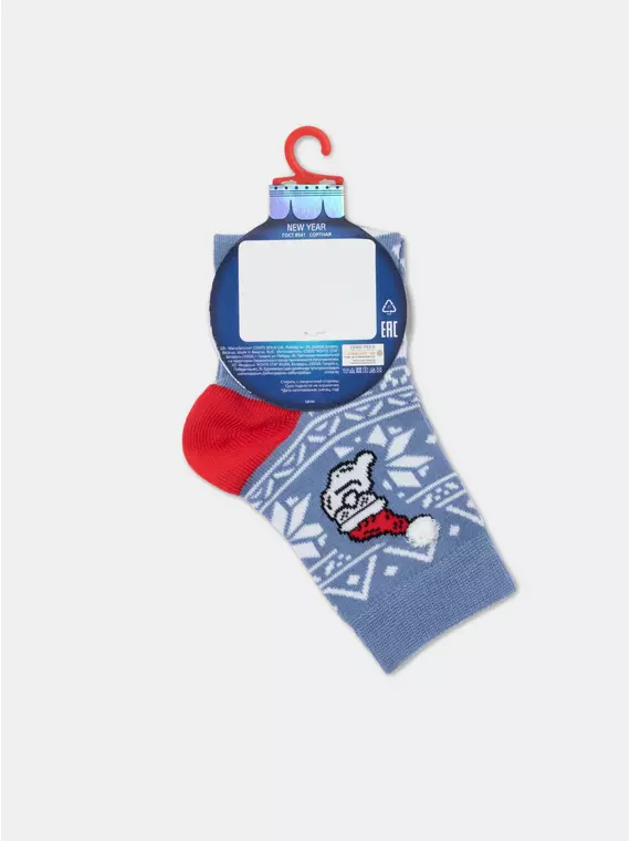 Новогодние детские носки new year 948 светлый джинс, 23С-49/1СП, 13-14, CONTE-KIDS,  - 6