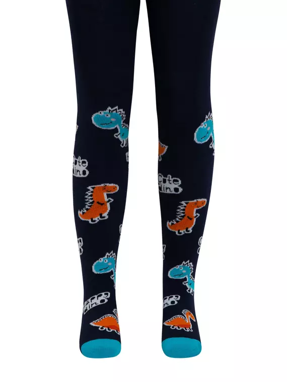 Теплые махровые детские колготки sof-tiki (махровые внутри) 656 темно-синий, 7С-38СП, 92-98 (14), CONTE-KIDS,  - 1