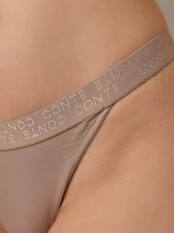 Трусы женские «танга» из бамбука flexible lta 2237 cappuccino, 22С-2210ТСП, 90/XS, CONTE ELEGANT,  - 2