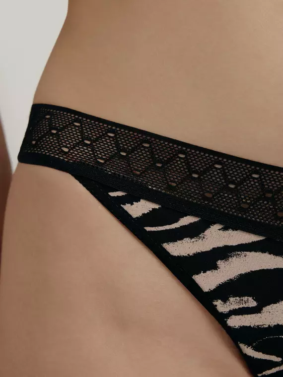 Трусы женские mix&match lta 2508 latte-black zebra, 22С-2521ТСП, 94/S, CONTE ELEGANT,  - 2