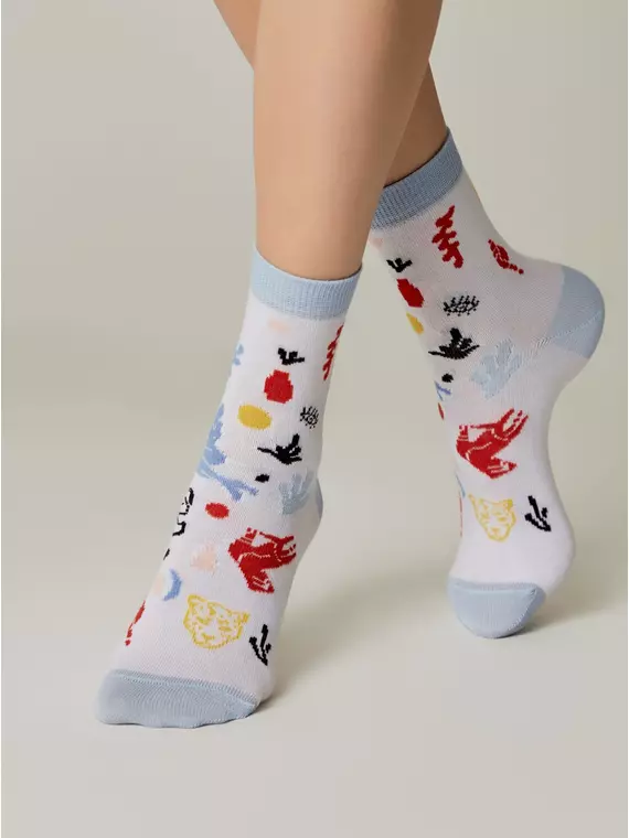 Носки женские хлопковые esli 577 белый, 23С-138СПЕ, 36-39 (23-25), ESLI,  - 1