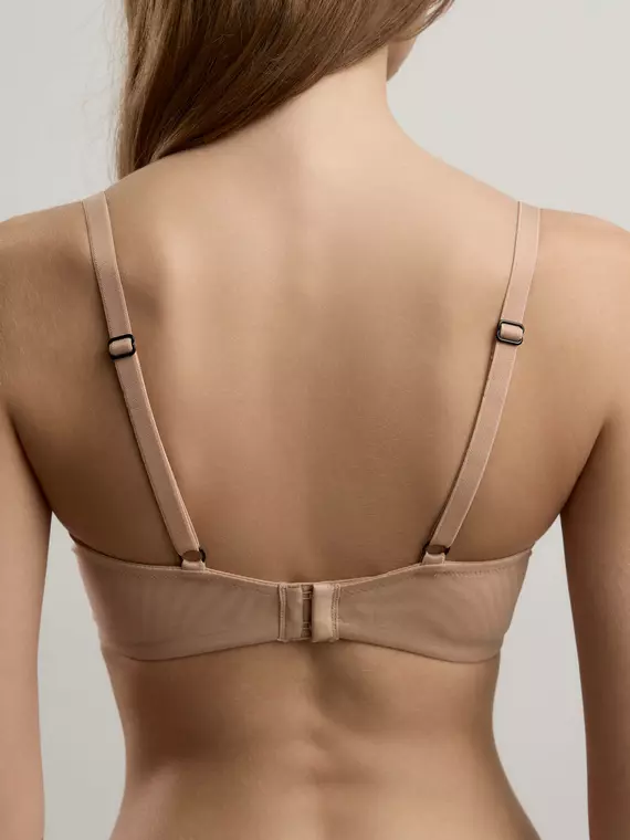 Бюстгальтер "пуш-ап" с формованной чашкой, на каркасах nostalgie tb1155 нюд, 22С-0027КСП, 75D, CONTE ELEGANT,  - 3