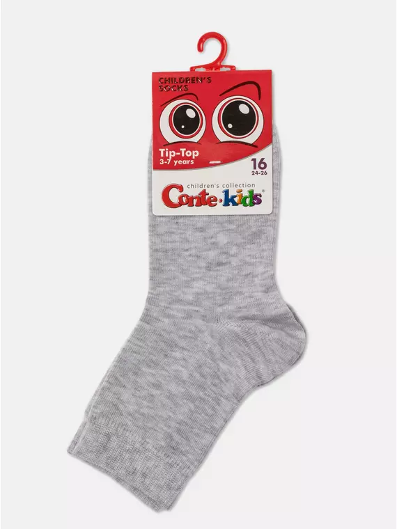Хлопковые детские носки (однотонные) tip-top 000 светло-серый, 5С-11СП, 10, CONTE-KIDS,  - 3