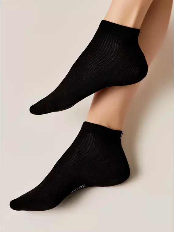 Носки женские хлопковые active (короткие, махр. стопа) 571 черный, 16С-92СП, 36-38 (23-25), CONTE ELEGANT,  - 3