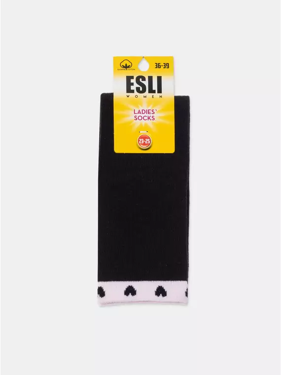 Носки женские хлопковые esli 576 черный, 23С-138СПЕ, 36-39 (23-25), ESLI,  - 6