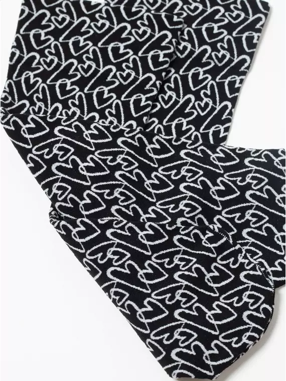 Плотные женские носки с рисунками «love» conte fantasy 23с-83сп nero-bianco, 23С-83СП, 36-39 (23-25), CONTE ELEGANT,  - 6