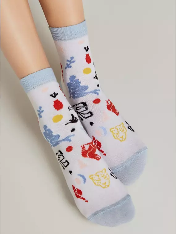 Носки женские хлопковые esli 577 белый, 23С-138СПЕ, 36-39 (23-25), ESLI,  - 2