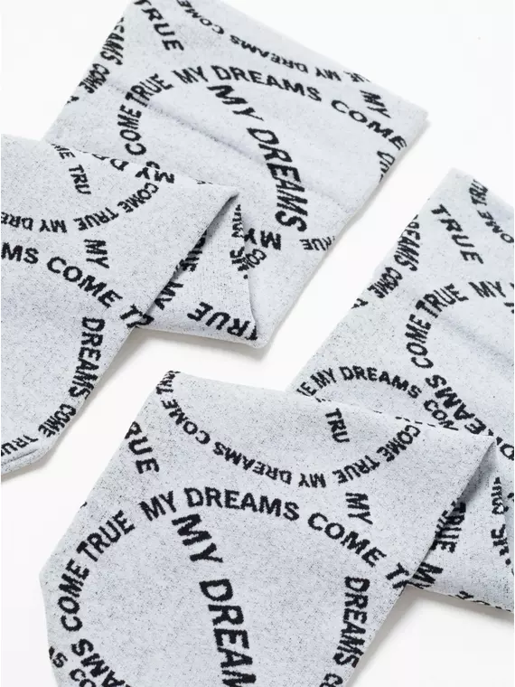 Плотные женские носки с вывязанным рисунком «my dreams» conte fantasy 23с-80сп nero-bianco, 23С-80СП, 36-39 (23-25), CONTE ELEGANT,  - 7