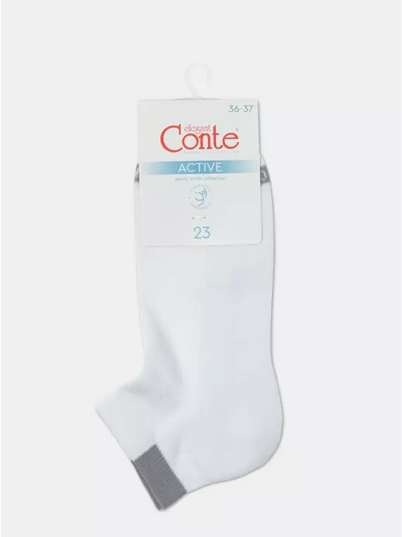 Носки женские короткие хлопковые active (махровая стопа) 573 белый, 16С-92СП, 36-37 (23), CONTE ELEGANT,  - 8