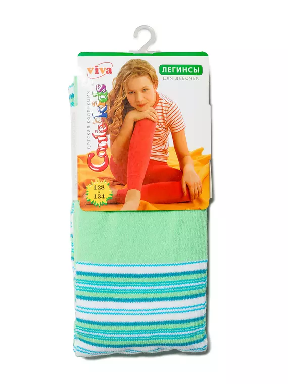 Леггинсы для девочек conte-kids viva 007 светло-зеленый, 6С-14СП, 128-134, CONTE-KIDS,  - 2