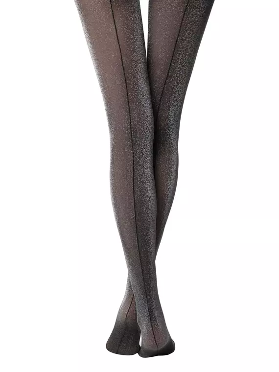 Колготки женские с люрексом и имитацией шва luxe line fantasy nero, 23С-74СП, 2, CONTE ELEGANT,  - 2