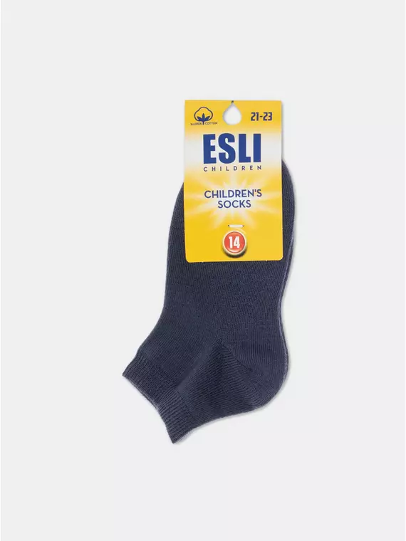 Носки детские короткие (однотонные) esli 000 темный джинс, 19С-143СПЕ, 16, ESLI,  - 3