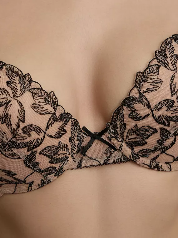 Бюстгальтер "пуш-ап" с формованной чашкой, на каркасах nostalgie tb1155 нюд, 22С-0027КСП, 75D, CONTE ELEGANT,  - 2