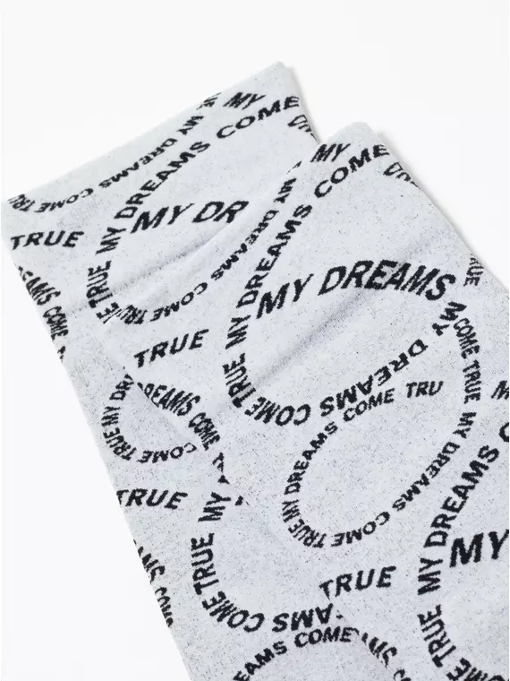 Плотные женские носки с вывязанным рисунком «my dreams» conte fantasy 23с-80сп nero-bianco, 23С-80СП, 36-39 (23-25), CONTE ELEGANT,  - 5