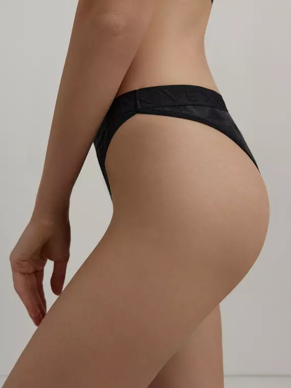 Трусы женские «бразилиана» из хлопка в рубчик и эластичной сеточки rib with mesh lbr 2497 black tie dye, 22С-2510ТСП, 94/S, CONTE ELEGANT,  - 4