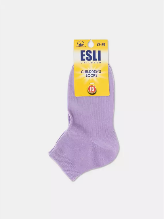 Носки детские короткие (однотонные) esli 000 сиреневый, 19С-143СПЕ, 14, ESLI,  - 3