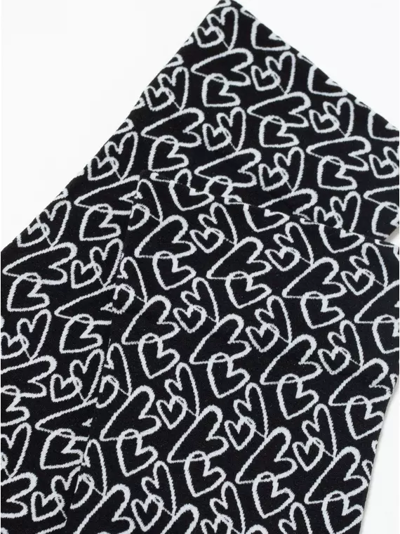 Плотные женские носки с рисунками «love» conte fantasy 23с-83сп nero-bianco, 23С-83СП, 36-39 (23-25), CONTE ELEGANT,  - 7