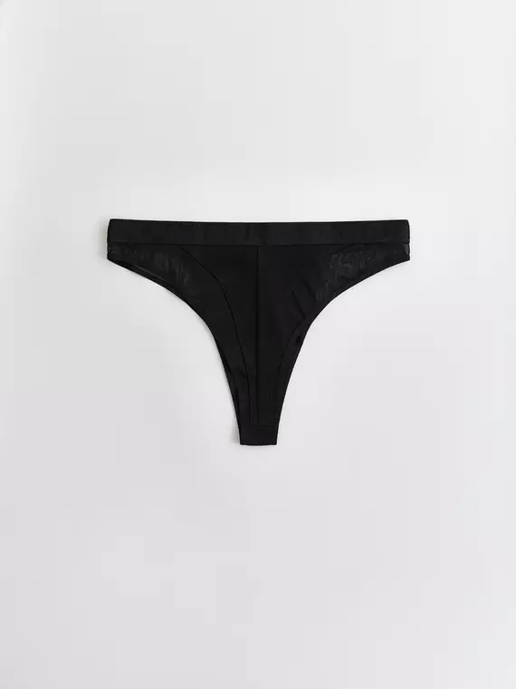 Трусы женские «бразилиана» из хлопка и эластичной сеточки rib with mesh lbr 2494 black, 22С-2507ТСП, 90/XS, CONTE ELEGANT,  - 5