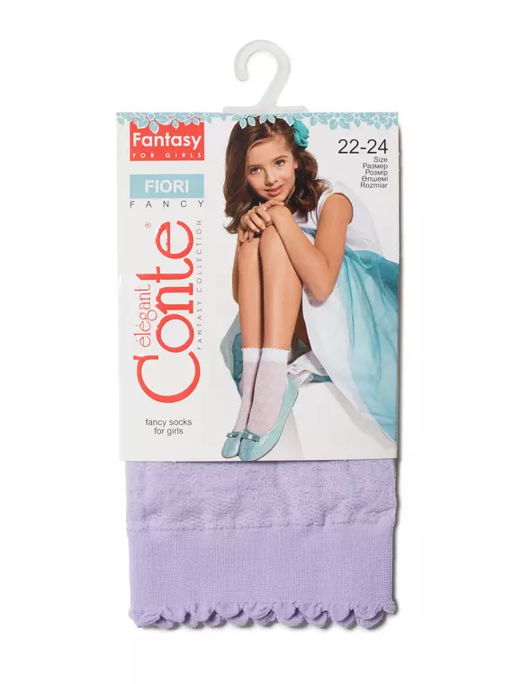 Носки для девочек нарядные conte fiori violet, 16С-53СП, 22-24, CONTE ELEGANT,  - 2