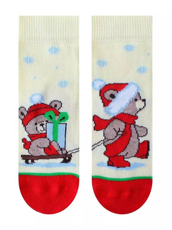 Носки детские (новый год) kids 3079 брестские 8001 св.желтый, 20С3079, 15-16, БРЕСТСКИЕ,  - 2
