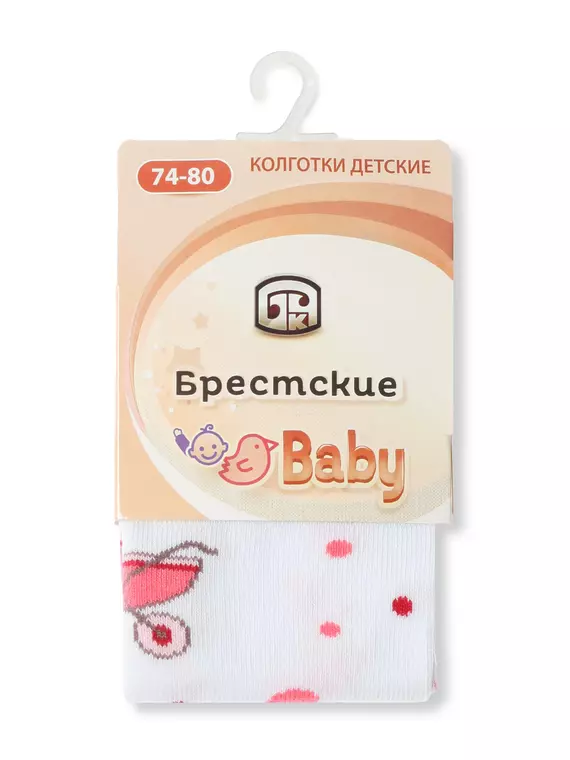 Колготки детские с рисунком baby 3280 брестские 114 белый, 14С3280, 80-86 (14), БРЕСТСКИЕ,  - 2