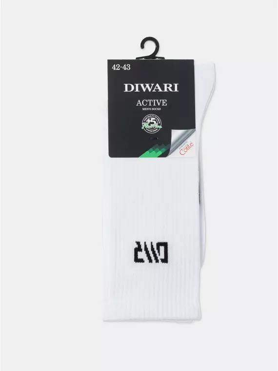 Носки мужские (удлиненные) active diwari 201 белый, 20С-19СП, 44-45 (29), DIWARI,  - 2