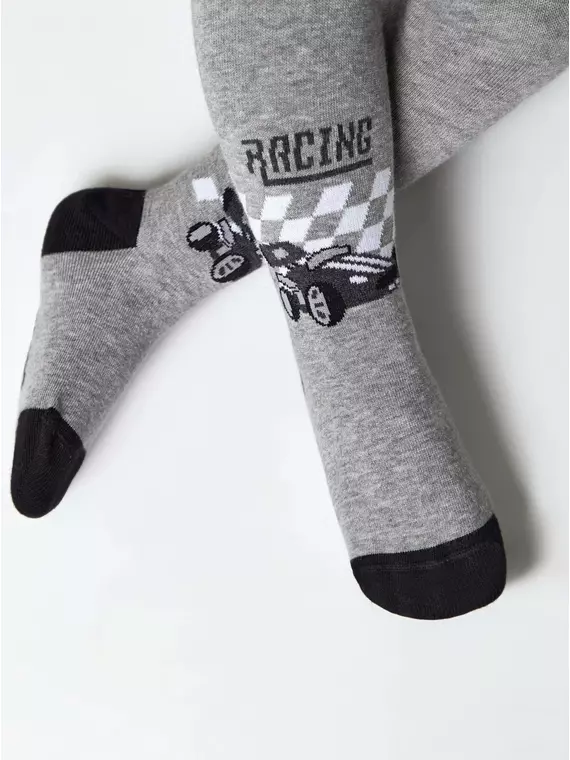 Колготки детские хлопковые tip-top 670 серый, 4С-03СП, 104-110 (16), CONTE-KIDS,  - 2