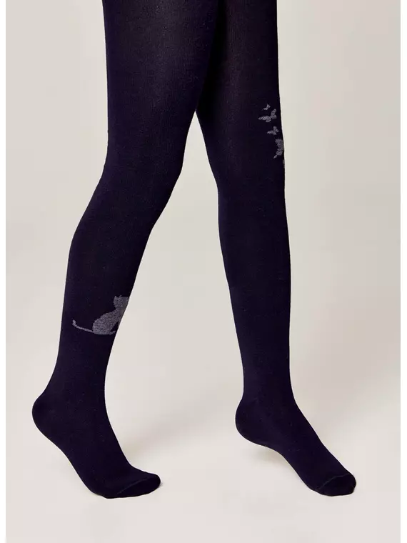 Колготки детские (рисунок) school 3280 брестские 1012 темно-синий, 14С3280, 152-158 (23), БРЕСТСКИЕ,  - 3