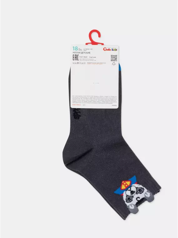 Носки детские (с пикотом) tip-top 970 темно-серый, 23С-110СП, 16, CONTE-KIDS,  - 8