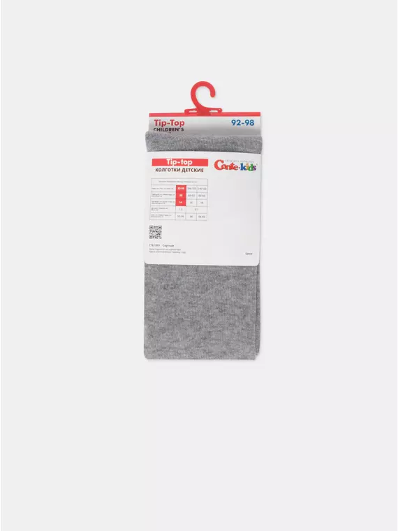 Колготки детские хлопковые tip-top 670 серый, 4С-03СП, 104-110 (16), CONTE-KIDS,  - 8