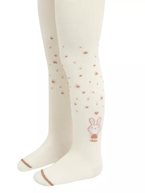 Колготки детские хлопковые tip-top 677 молочный, 4С-03СП, 104-110 (16), CONTE-KIDS,  - 4