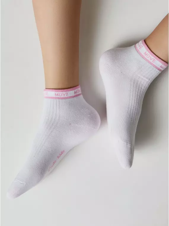 Носки детские (короткие) active 580 белый-розовый, 13С-34СП, 18, CONTE-KIDS,  - 2