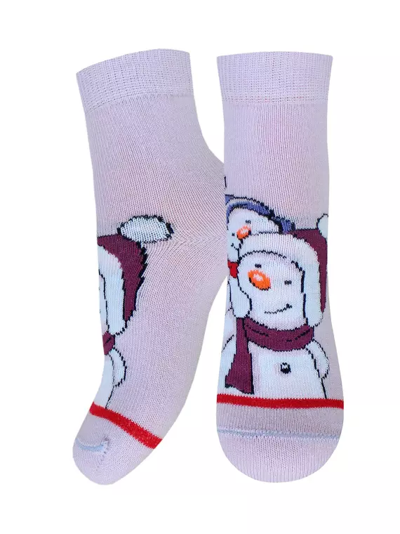 Носки детские (новый год) kids 3079 брестские 8002 бл.сиреневый, 20С3079, 15-16, БРЕСТСКИЕ,  - 1