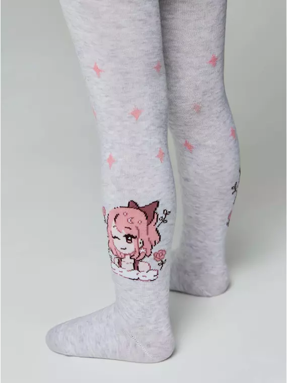 Колготки детские хлопковые tip-top 676 светло-серый, 4С-03СП, 92-98 (14), CONTE-KIDS,  - 1