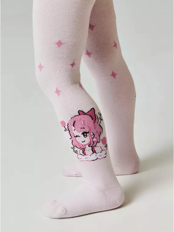 Колготки детские хлопковые tip-top 676 светло-розовый, 4С-03СП, 104-110 (16), CONTE-KIDS,  - 4