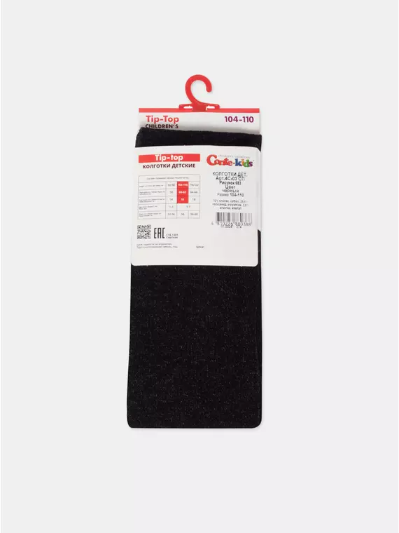 Колготки детские хлопковые tip-top 683 черный, 4С-03СП, 104-110 (16), CONTE-KIDS,  - 6