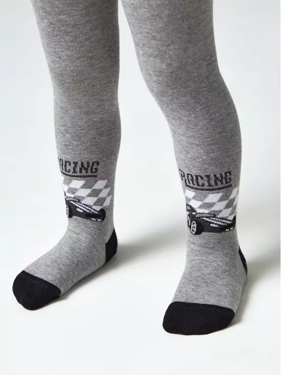 Колготки детские хлопковые tip-top 670 серый, 4С-03СП, 104-110 (16), CONTE-KIDS,  - 1