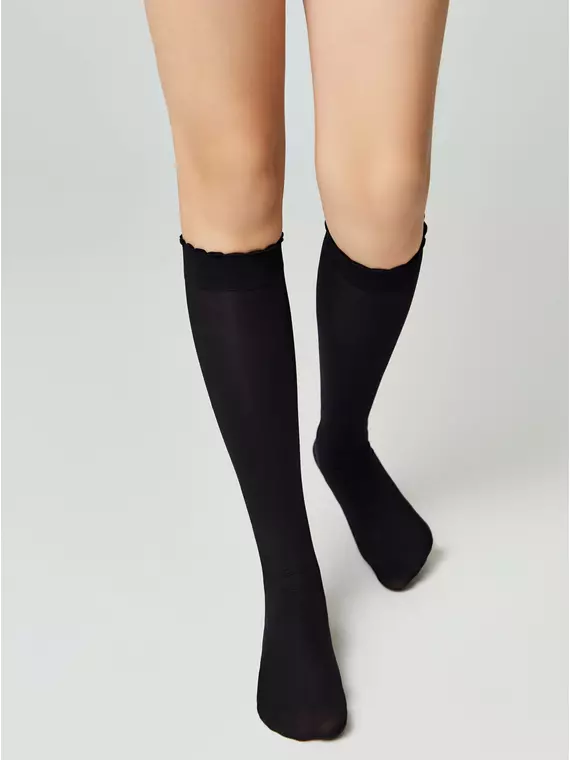 Матовые детские гольфы из микрофибры princess nero, 22С-5СП, 20, CONTE ELEGANT,  - 3