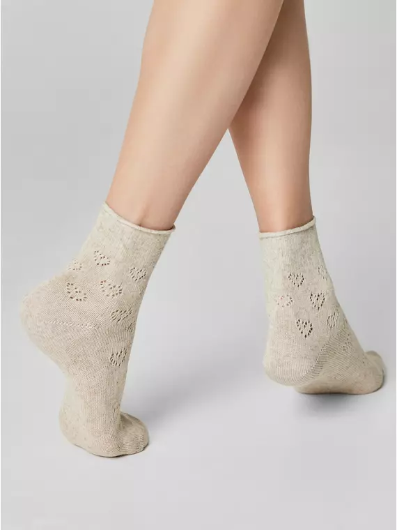 Носки женские (лен) classic 542 бежевый, 23С-5СП, 38-39 (25), CONTE ELEGANT,  - 3