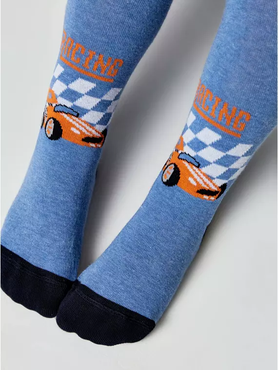 Колготки детские хлопковые tip-top 670 голубой, 4С-03СП, 104-110 (16), CONTE-KIDS,  - 4