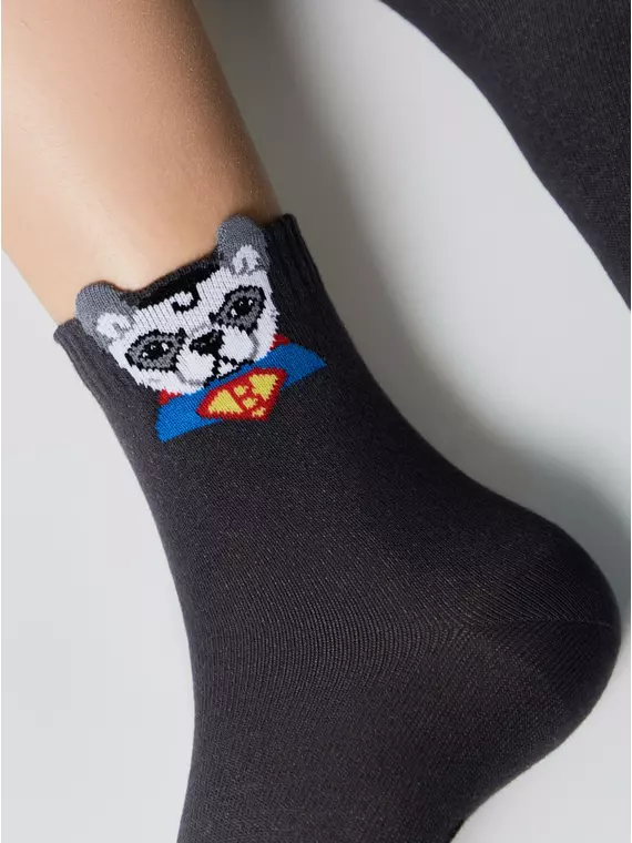 Носки детские (с пикотом) tip-top 970 темно-серый, 23С-110СП, 16, CONTE-KIDS,  - 4