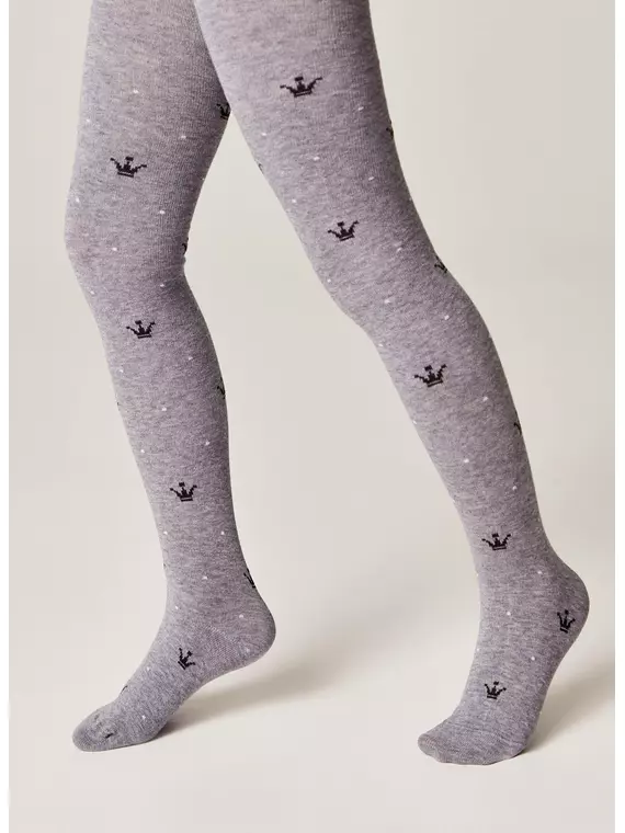 Колготки детские (рисунок) school 3280 брестские 1009 серый меланж, 14С3280, 128-134 (20), БРЕСТСКИЕ,  - 4