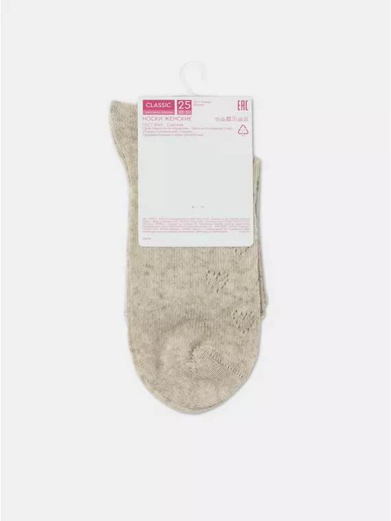 Носки женские (лен) classic 542 бежевый, 23С-5СП, 38-39 (25), CONTE ELEGANT,  - 9